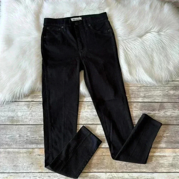 NWOT New Madewell 10” High Riser Skinny Skinny Black Jeans 27 Tall - Picture 1 of 7